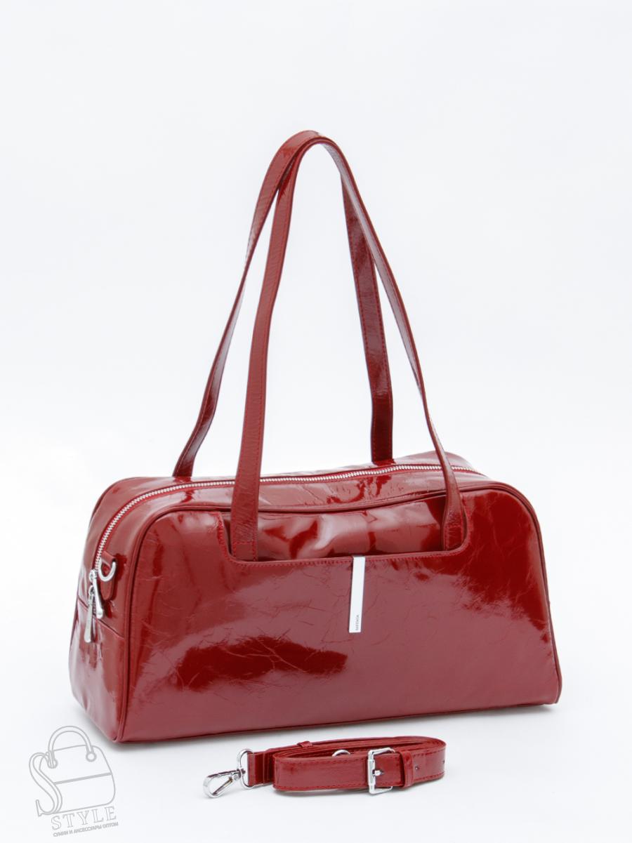 Сумка женская кожаная 91381 wine red Velina Fabbiano-Safenta
