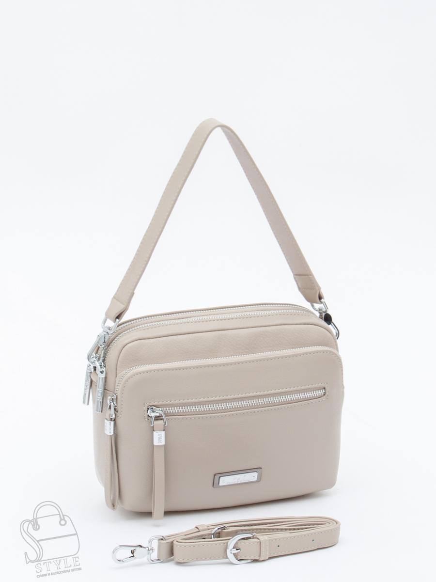 Сумка женская кожаная 1120CH beige Polina&Eiterou