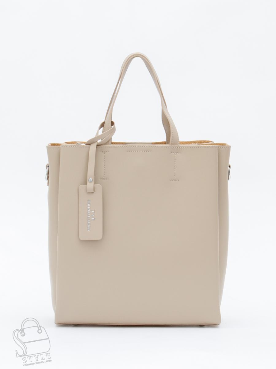 Сумка женская кожаная 6062L beige Polina&Eiterou