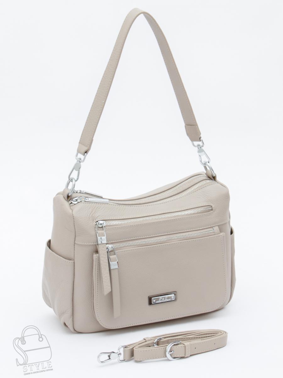 Сумка женская кожаная 1163CH beige Polina&Eiterou