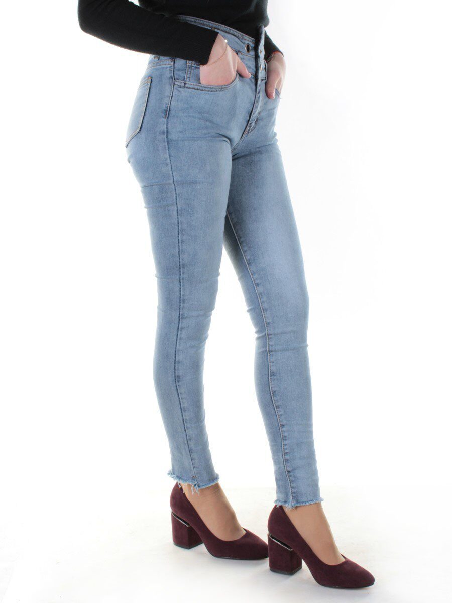 0023 Джинсы голубые женские зауженные YTD JEANS