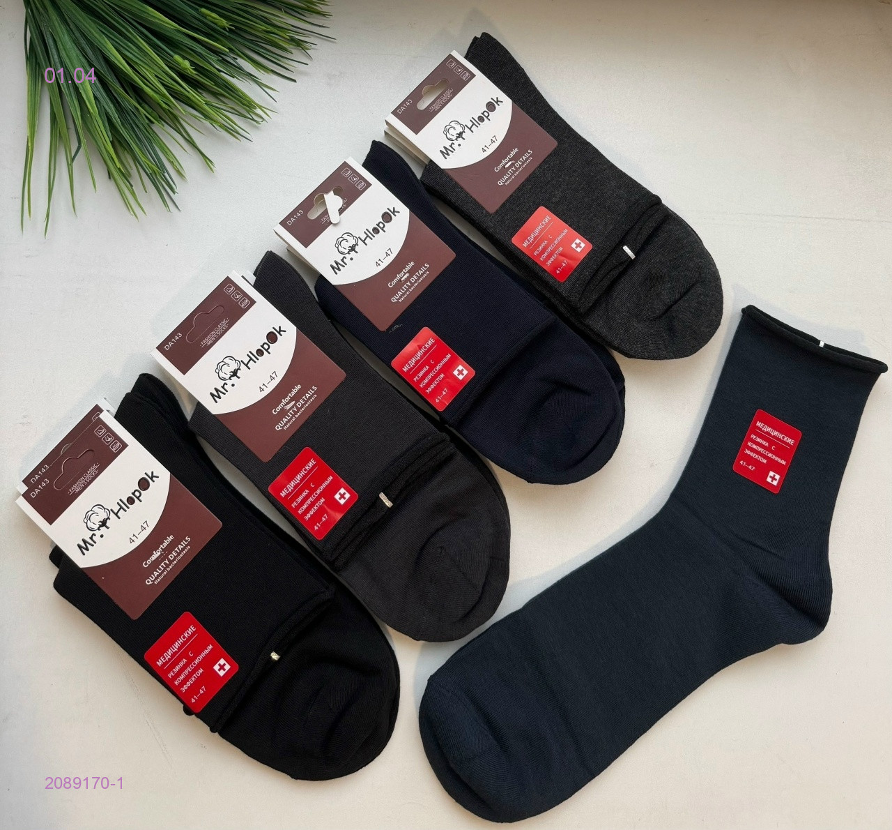 Носки мужские 10 пар 2089170-1