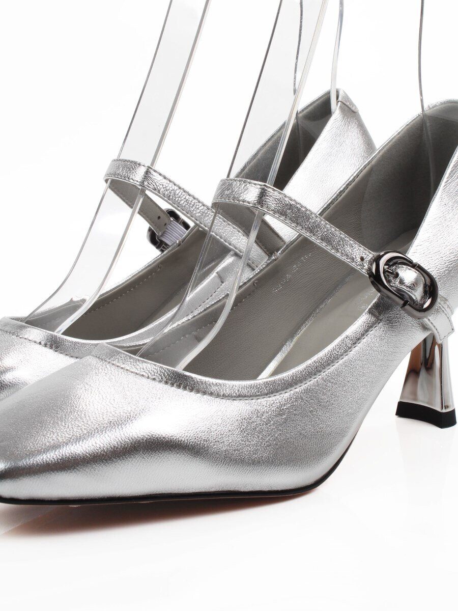 06-939A-841C GREY/SILVER Туфли женские (натуральная кожа)