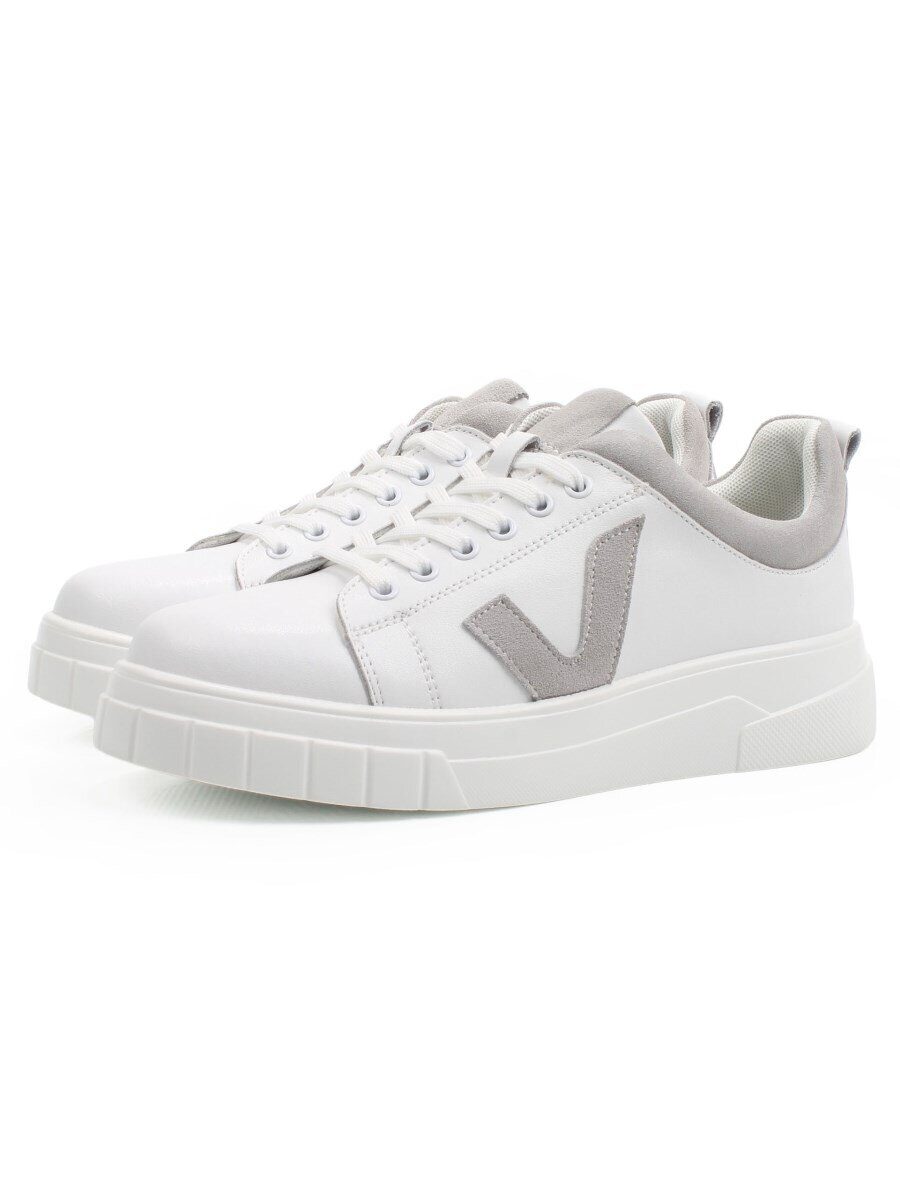03-YC354-1 WHITE Полуботинки спортивные женские (натуральная кожа, натуральная замша)