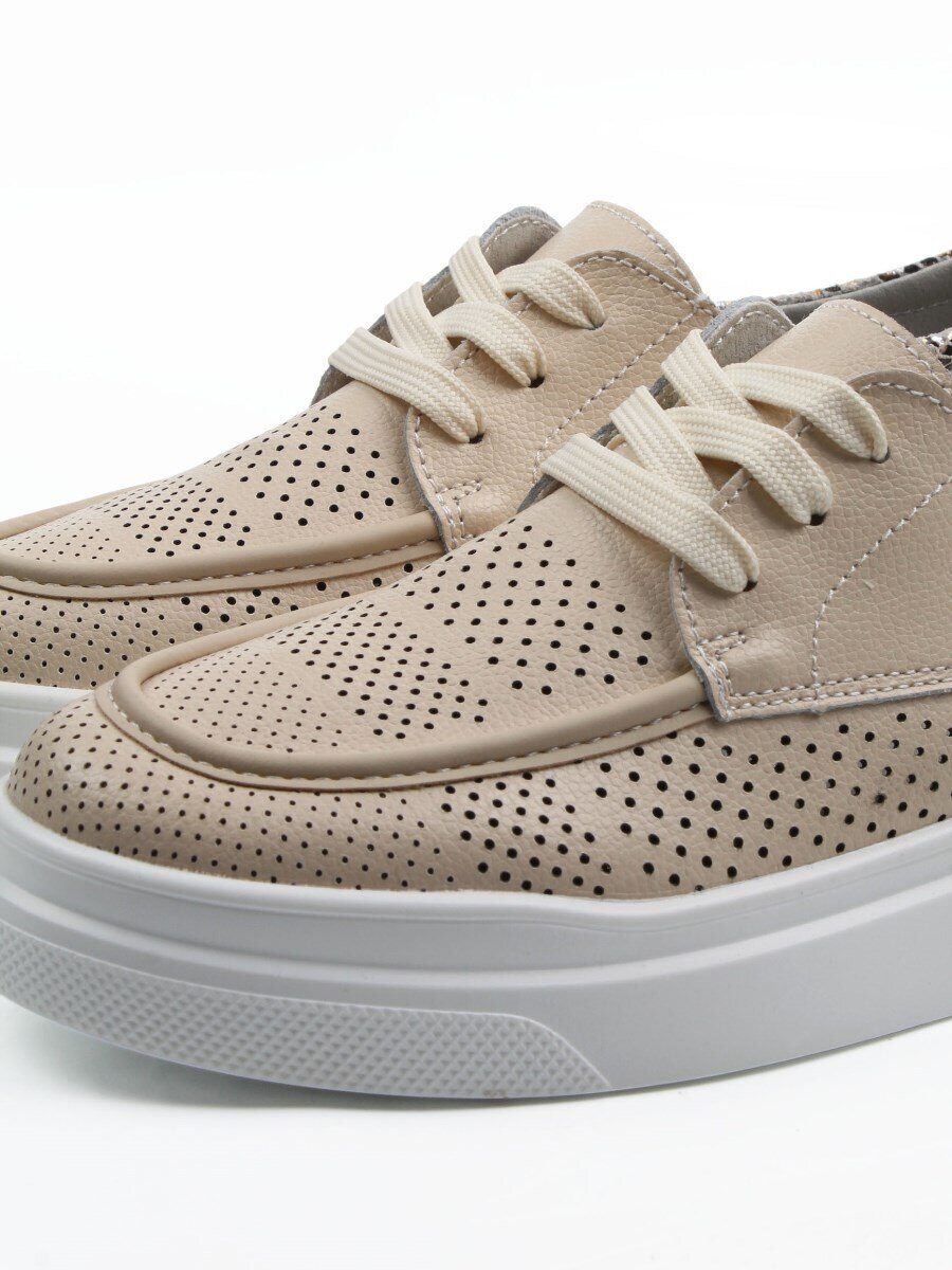 03-C929-2A BEIGE Полуботинки летние женские (натуральная кожа)