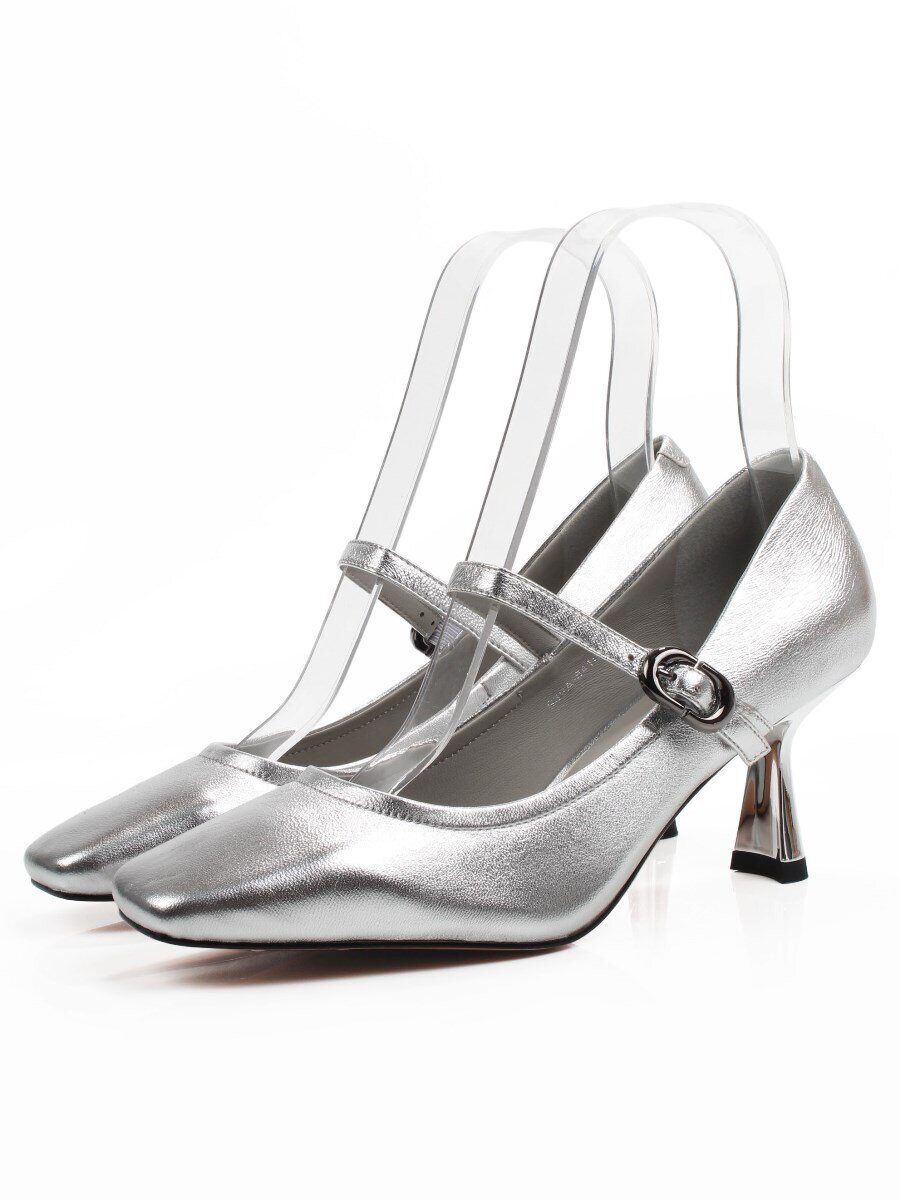 06-939A-841C GREY/SILVER Туфли женские (натуральная кожа)