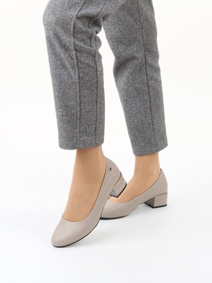06-M47-8 DK. BEIGE Туфли женские (натуральная кожа)