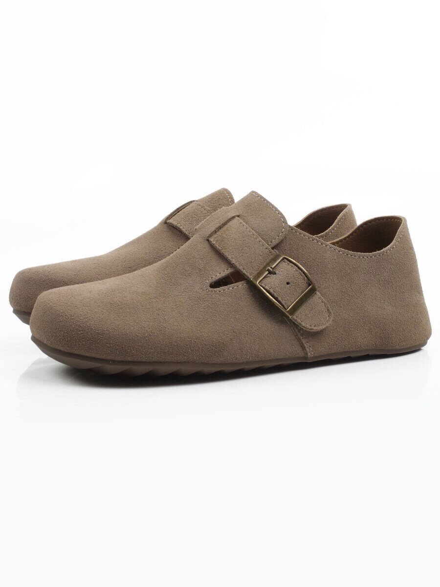 03-1-1B KHAKI Полуботинки женские (натуральная замша)