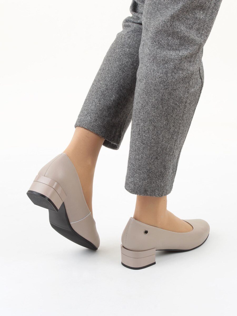 06-M47-8 DK. BEIGE Туфли женские (натуральная кожа)