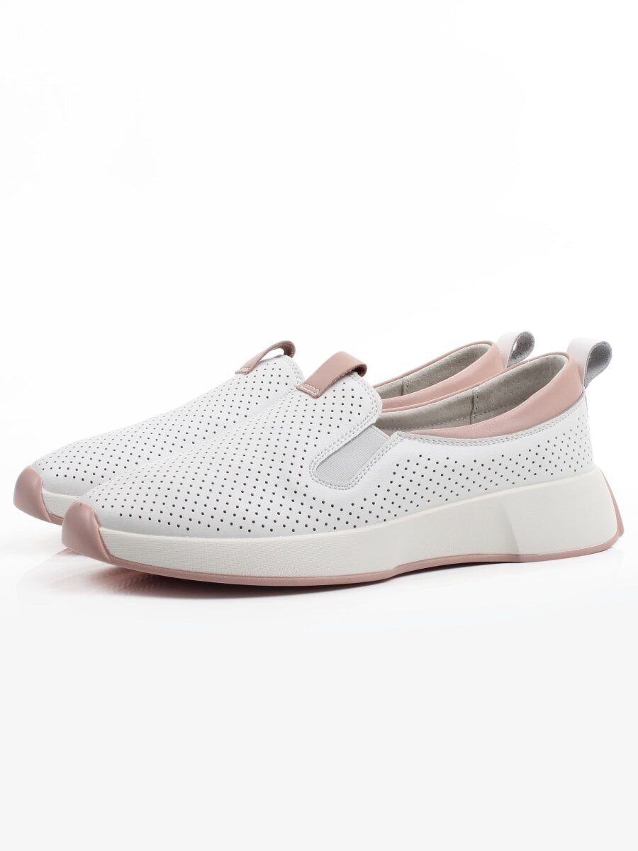 06-YG108-2 WHITE/PINK Туфли летние женские (натуральная кожа)