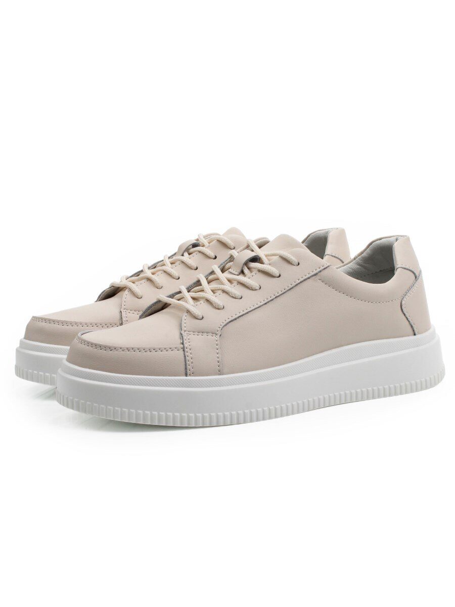 03-YJ434-2 BEIGE Полуботинки спортивные женские (натуральная кожа)