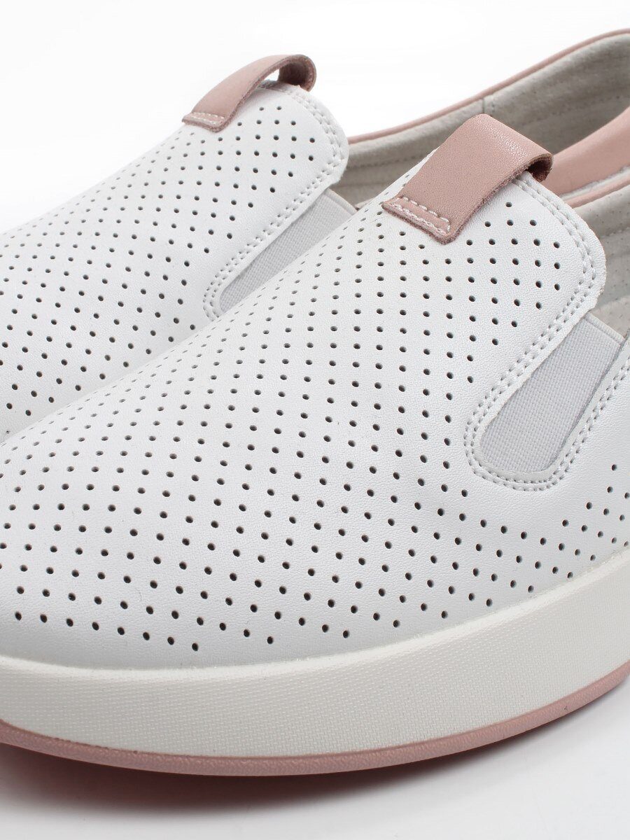 06-YG108-2 WHITE/PINK Туфли летние женские (натуральная кожа)