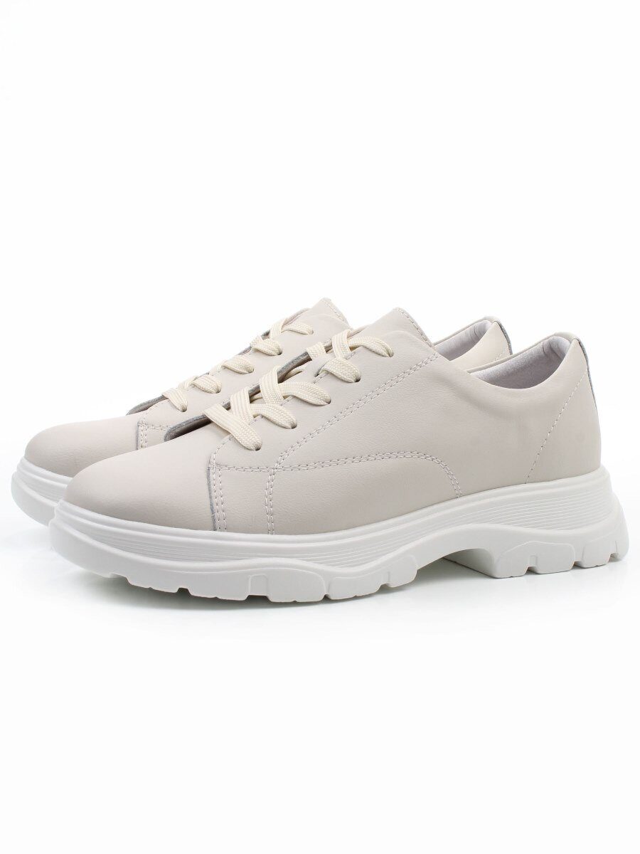 03-YD138-2 LT. BEIGE Полуботинки спортивные женские (натуральная кожа)