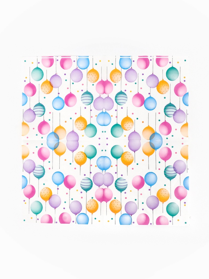 Салфетки бумажные «Happy birthday», 33×33 см, 20 шт.