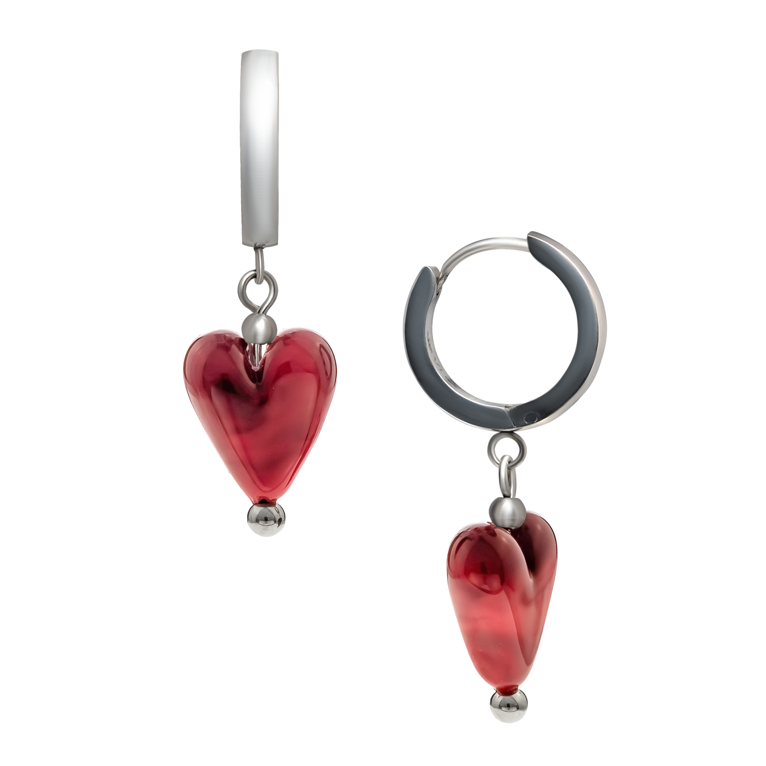 Серьги из муранского стекла RED CODE SOL067