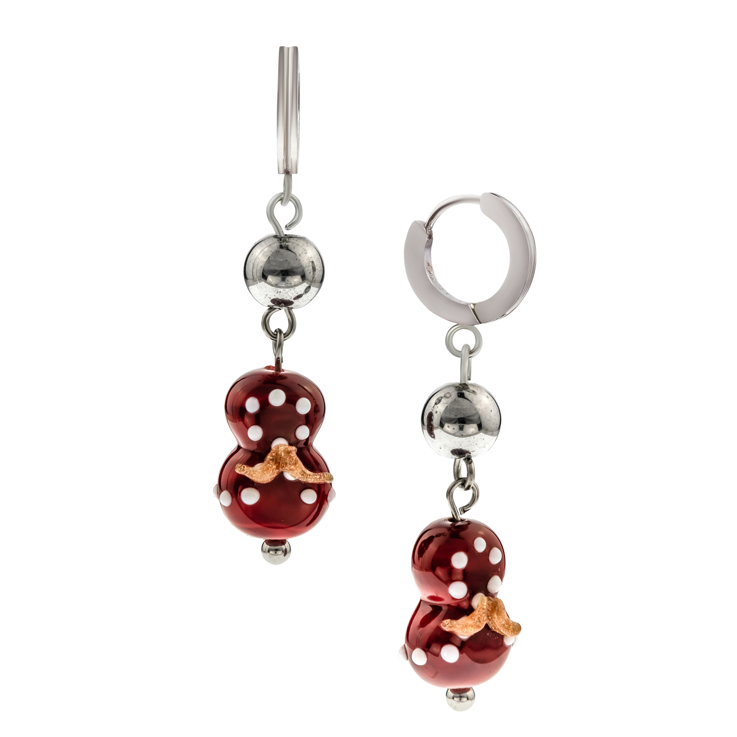 Серьги из муранского стекла RED CODE SOL068
