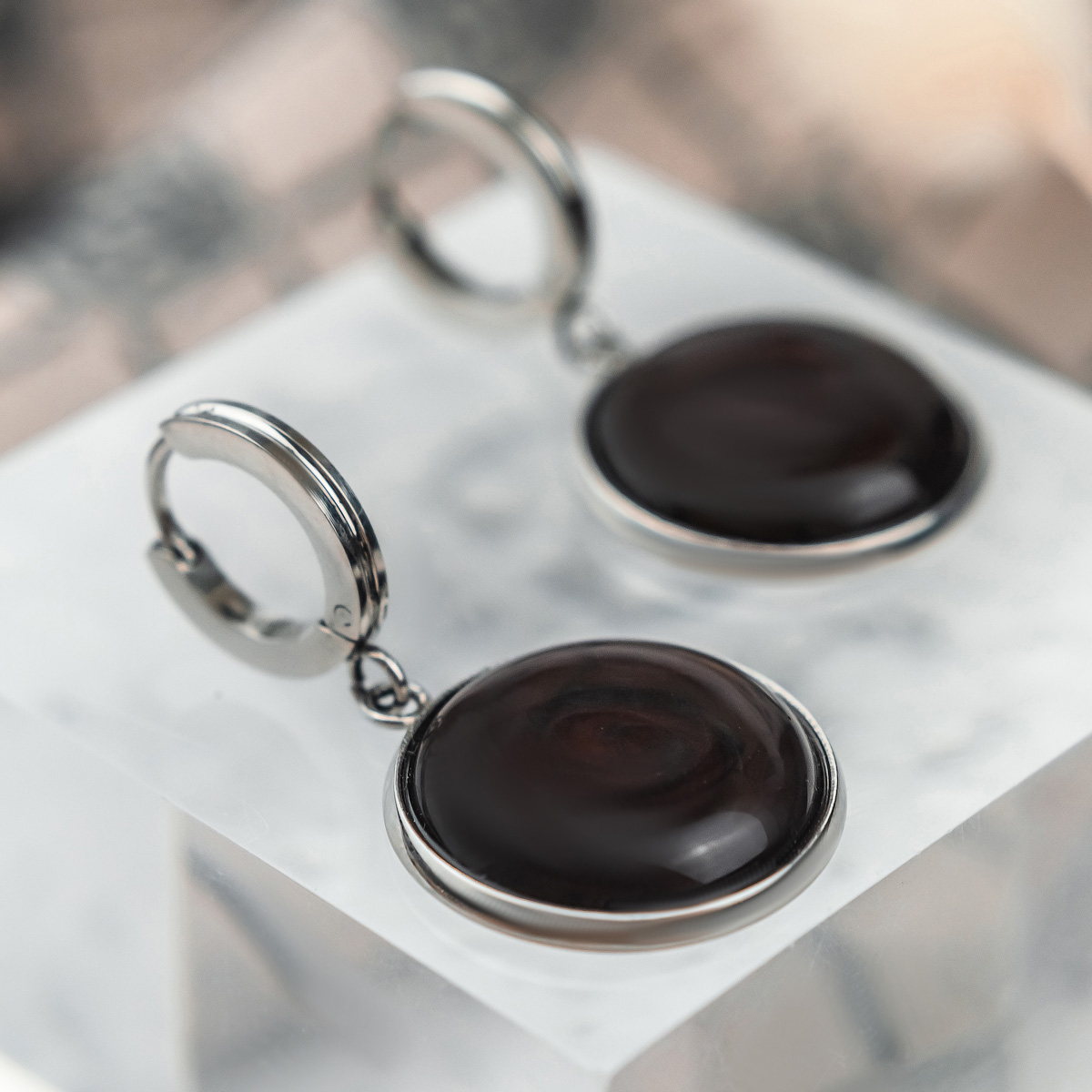 Серьги из муранского стекла MAROON LS3550