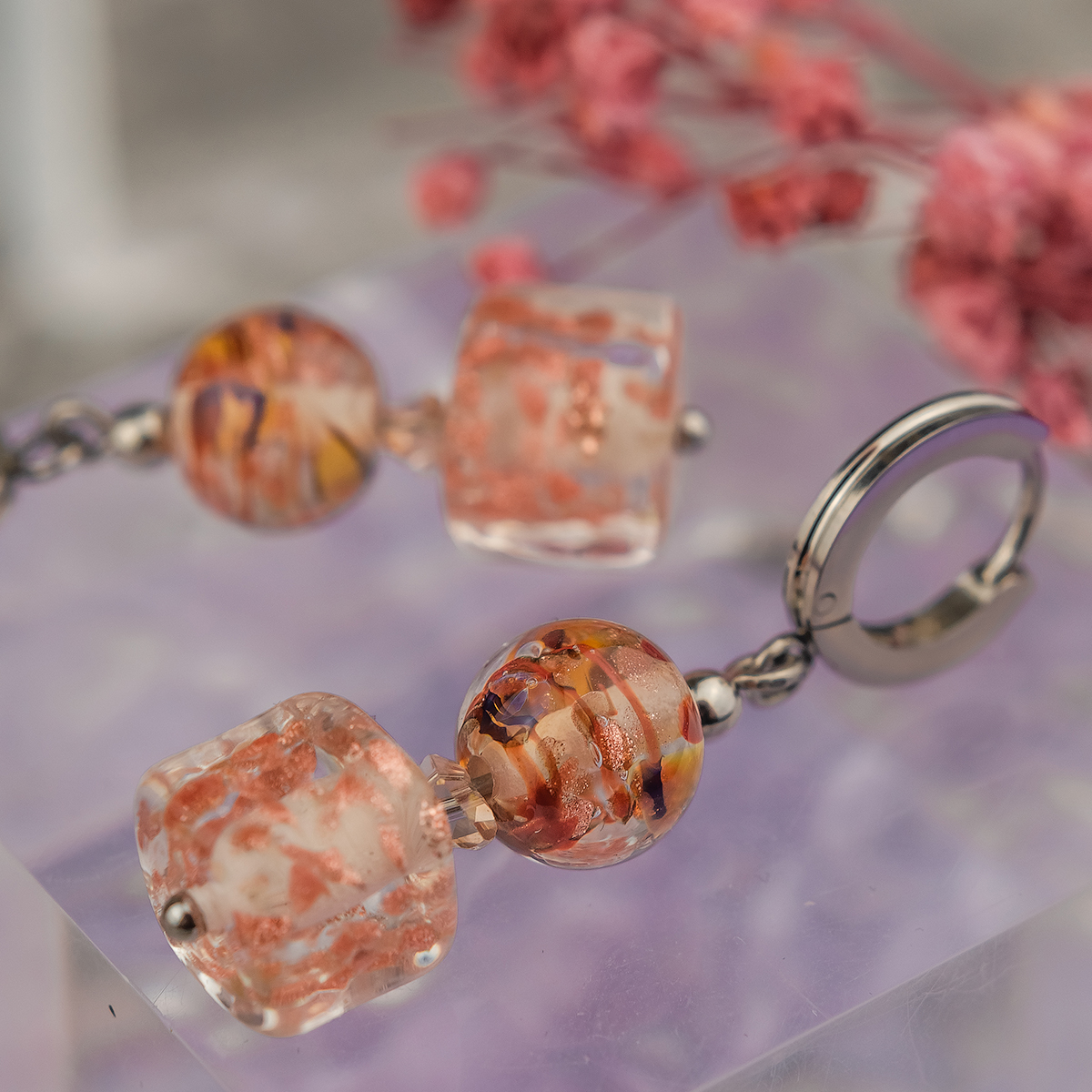 Серьги из муранского стекла CASCADE LS3538