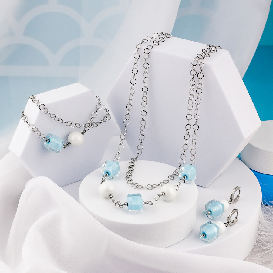 Серьги из муранского стекла VANILLA SKY LS3571