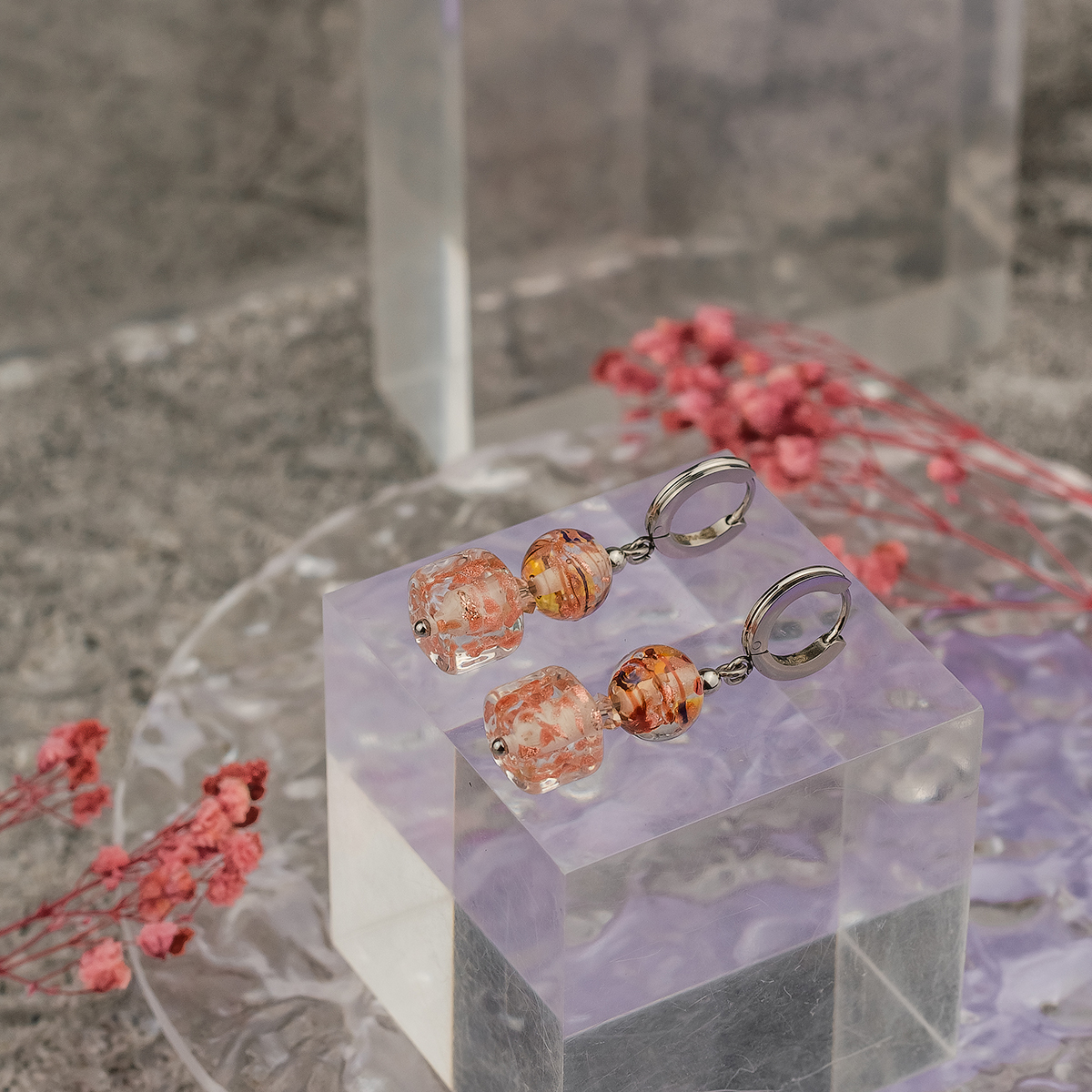 Серьги из муранского стекла CASCADE LS3538