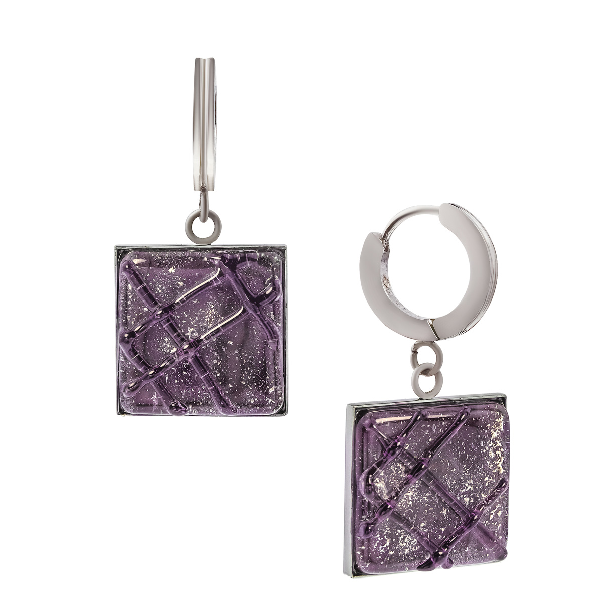 Серьги из муранского стекла TARTAN DESIGN LS3559