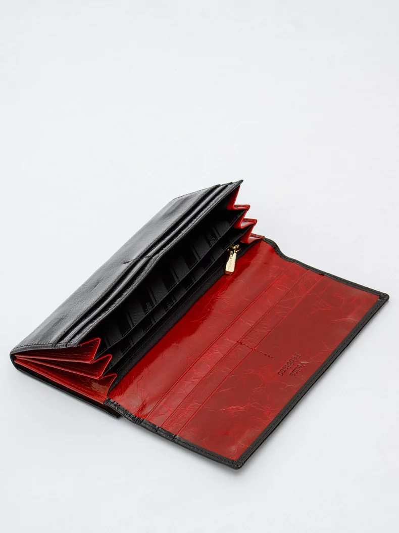 Кошелек 8019-94 black red Velina Fabbiano
