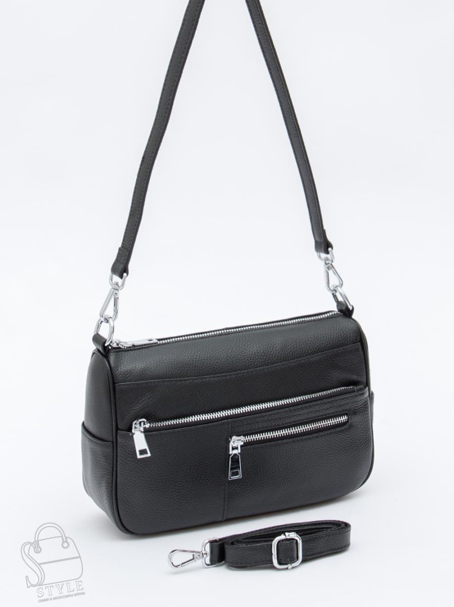 Сумка женская кожаная 6006VG black Vitrlle Grassi