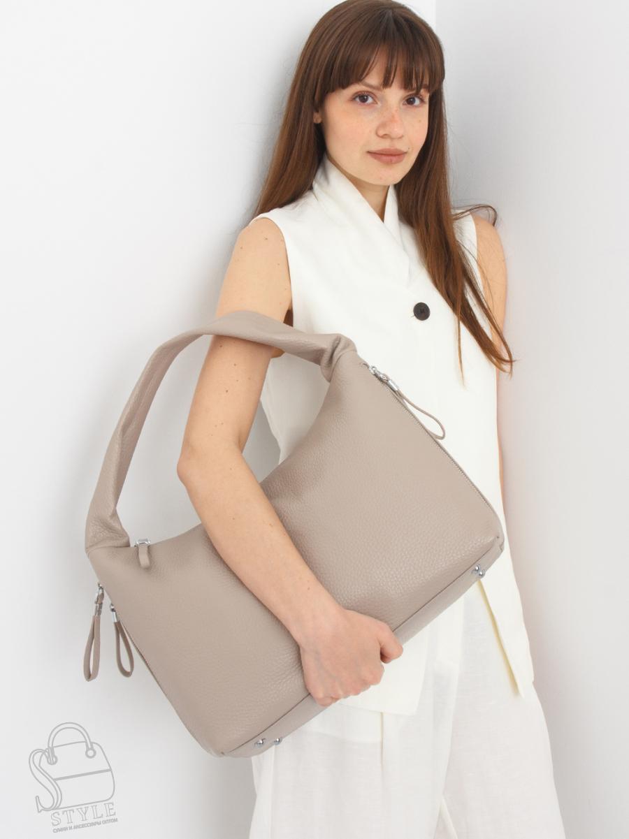 Сумка женская кожаная 1019C beige Polina&Eiterou