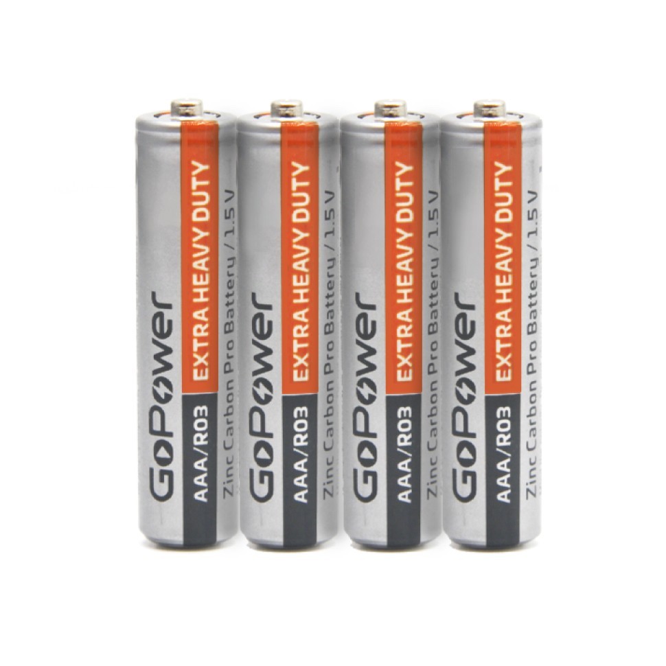 Батарейка GoPower R03 AAA, 4 в п/э