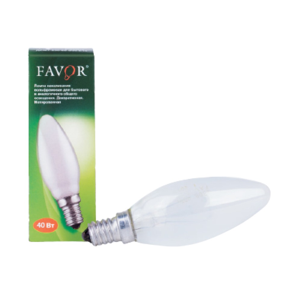 Лампа накаливания Favor B36 40W E14