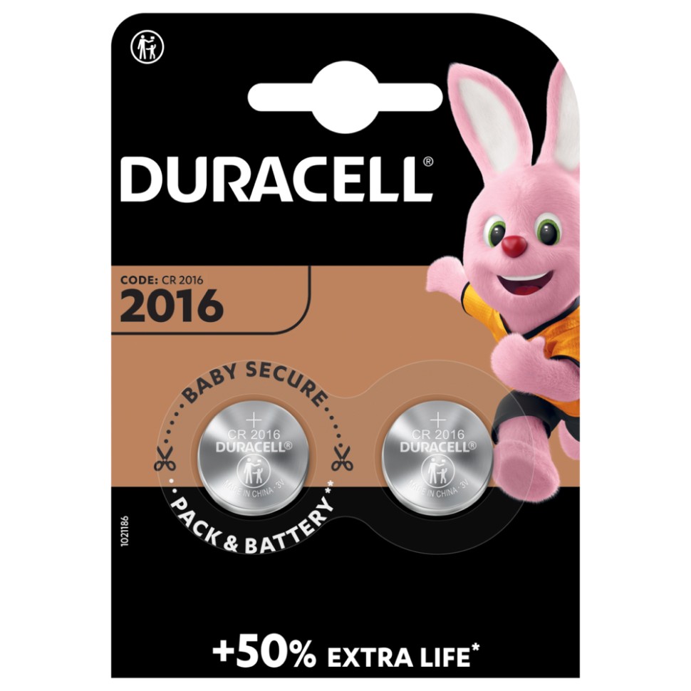 Батарейка Duracell CR2016, бл/2