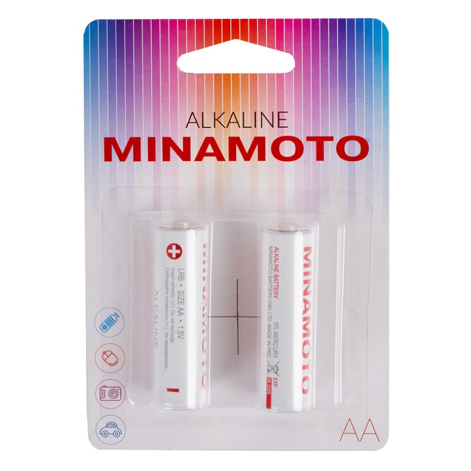 Батарейка Minamoto LR06 AA, бл/2