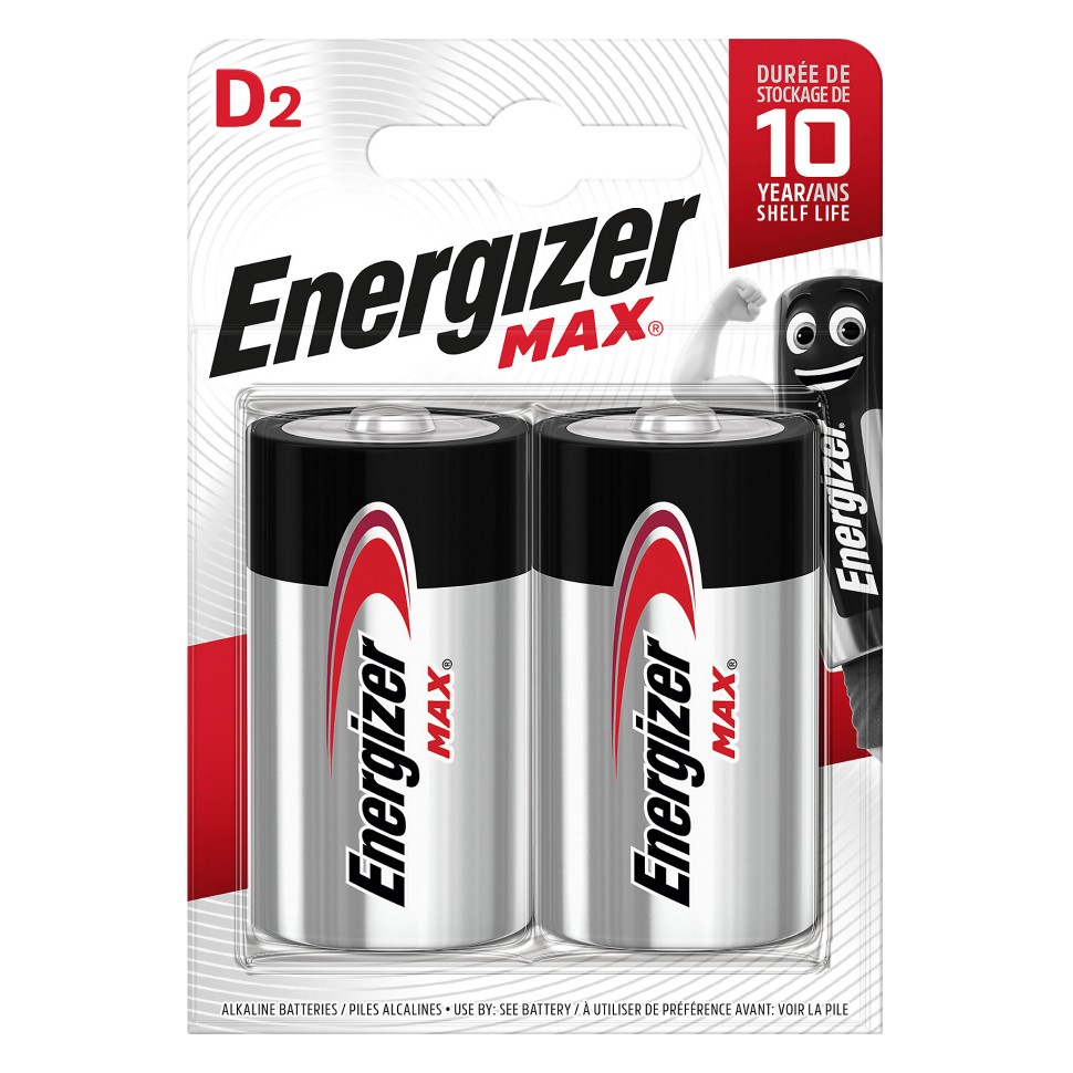 Батарейка Energizer Max LR20 D, бл/2