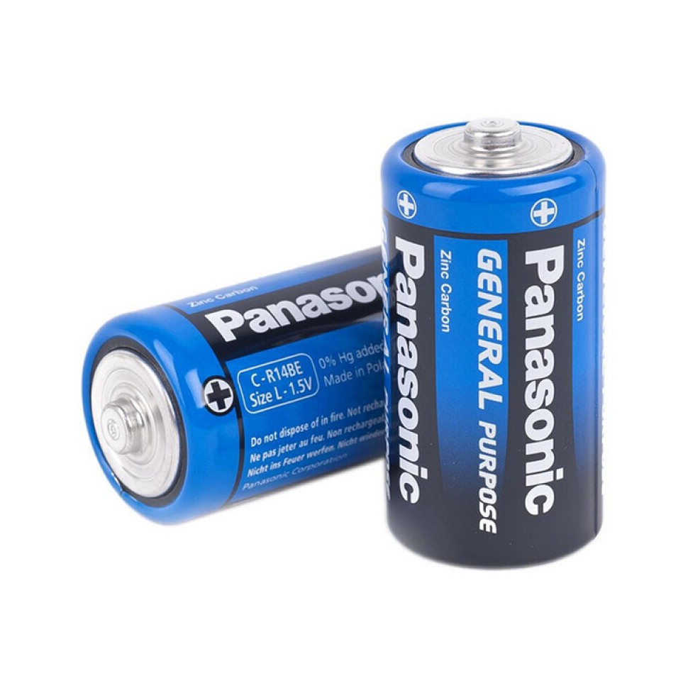 Батарейка Panasonic R14 С, 2 в п/э