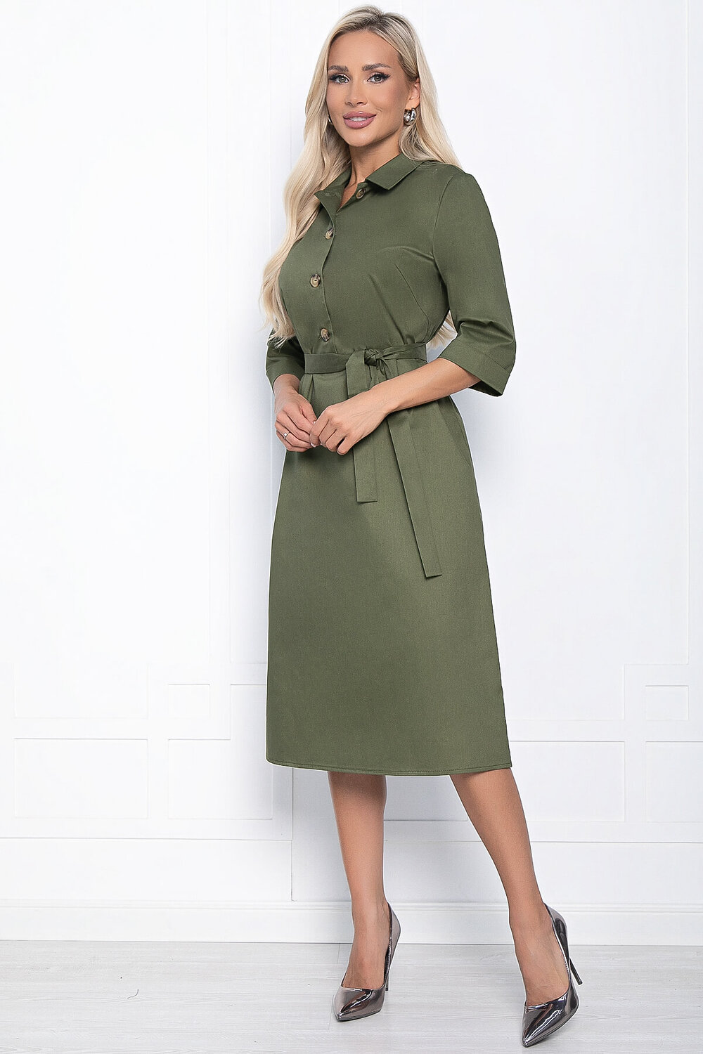 ст. цена2279руб.! LT Collection Платье П10765хаки
