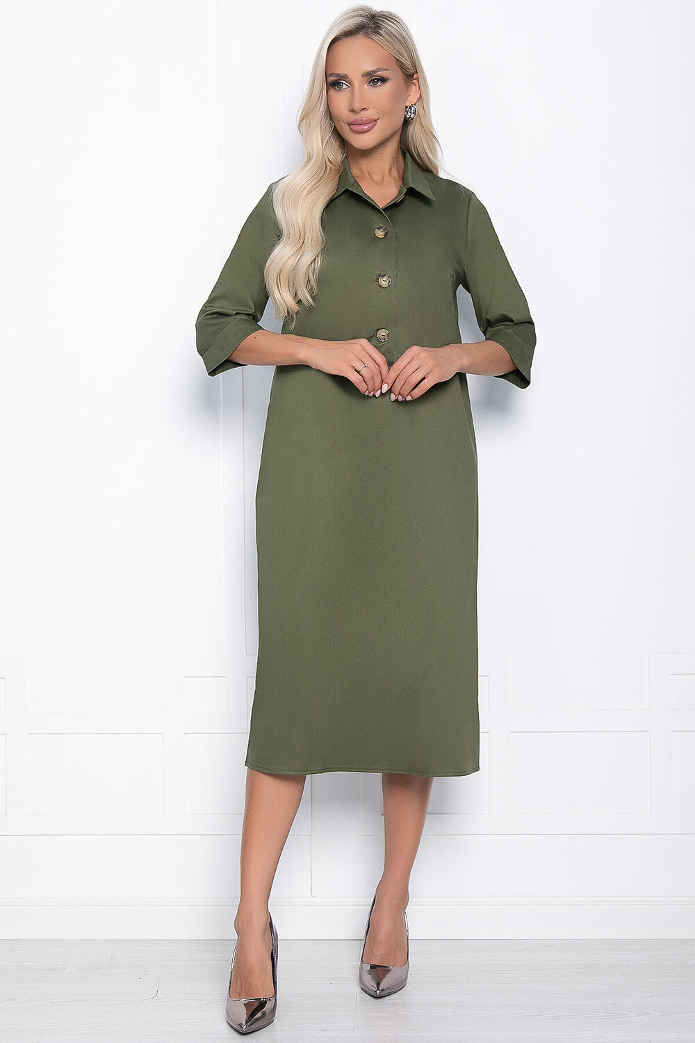 ст. цена2279руб.! LT Collection Платье П10765хаки