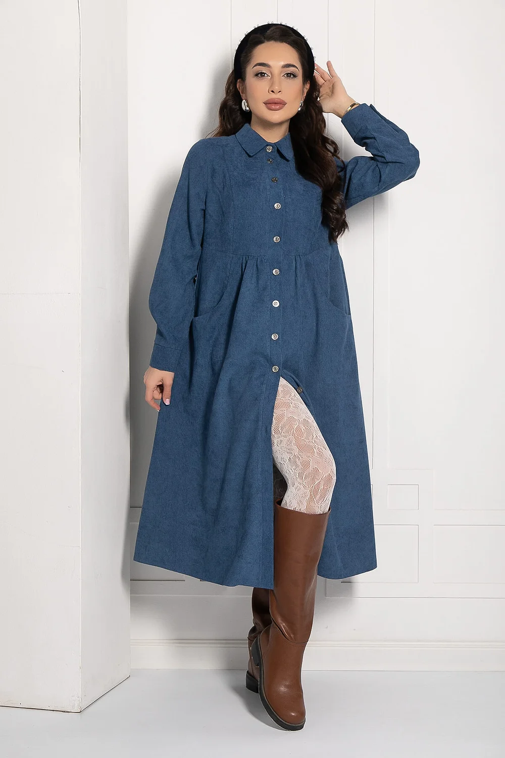 ст. цена2277руб.! LT Collection Платье П12657-4синий