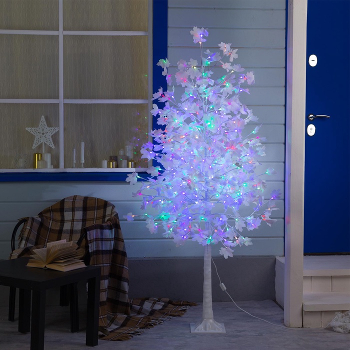 УЦЕНКА Светодиодное дерево «Клён белый» 1.8 м, 350 LED, мигание, 220 В, свечение мульти (RGB)