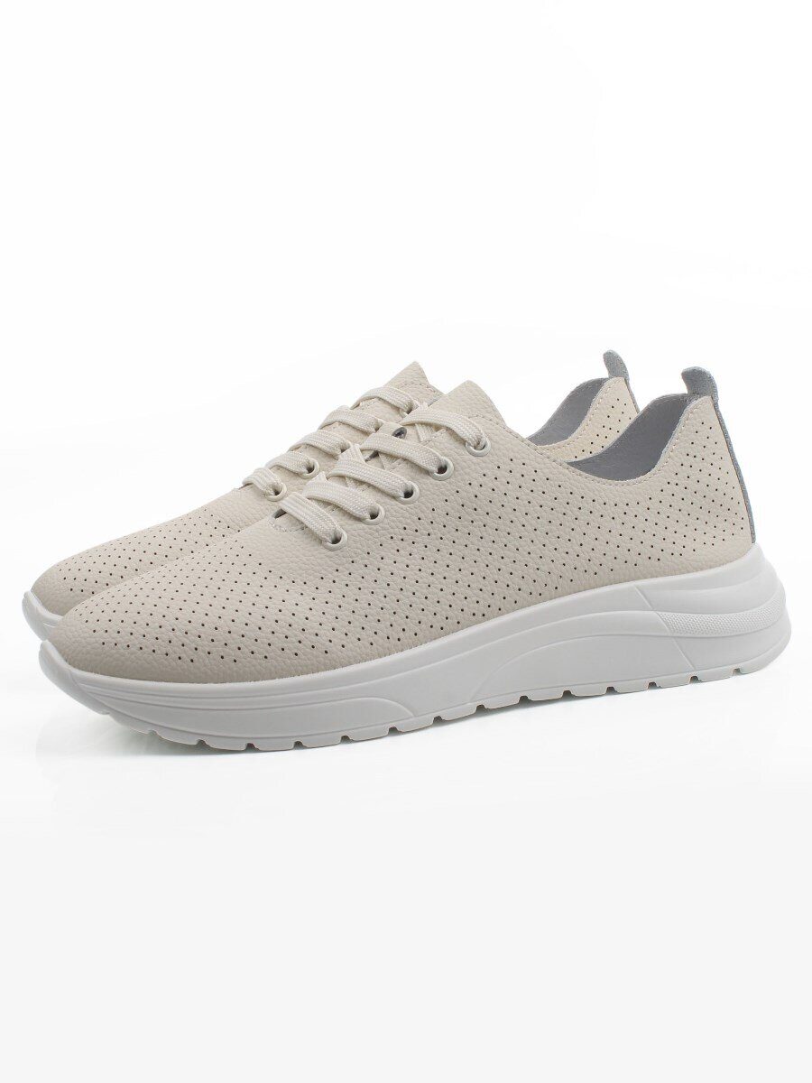 03-YH596-2 LT. BEIGE Полуботинки летние женские (натуральная кожа)
