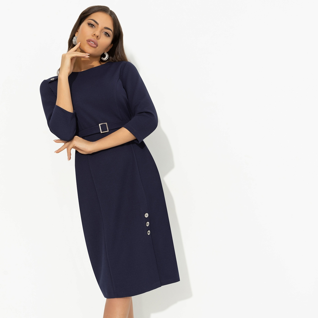 Ст.цена 1850р. Платье силуэтное, Игра на повышение (синий)