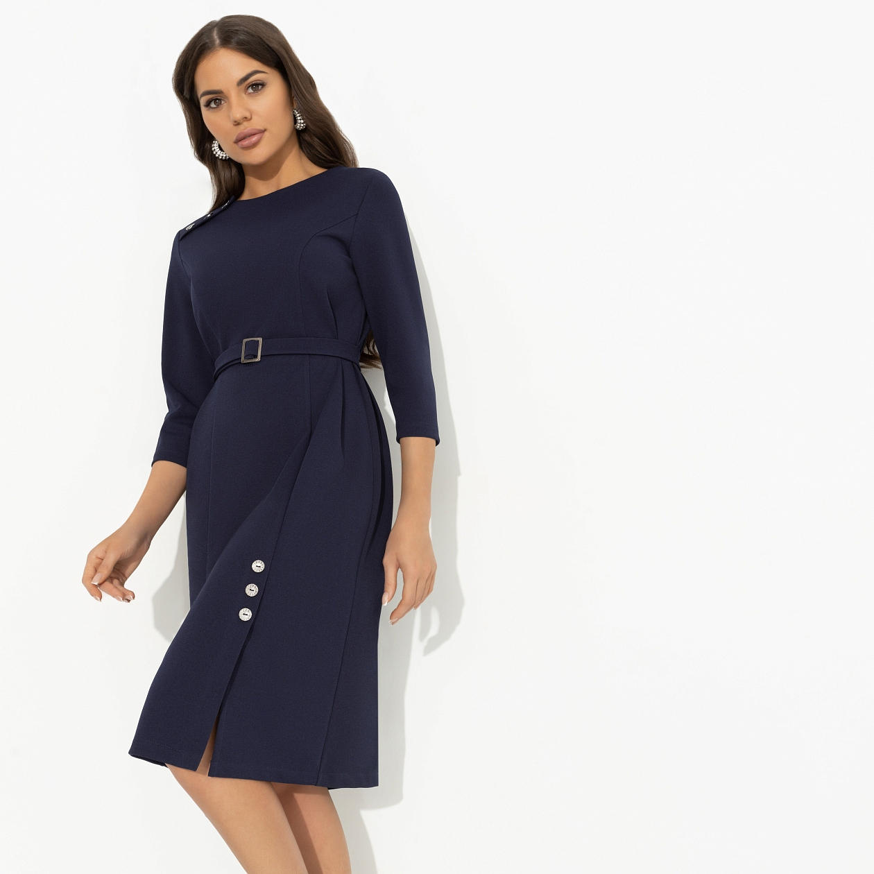 Ст.цена 1850р. Платье силуэтное, Игра на повышение (синий)