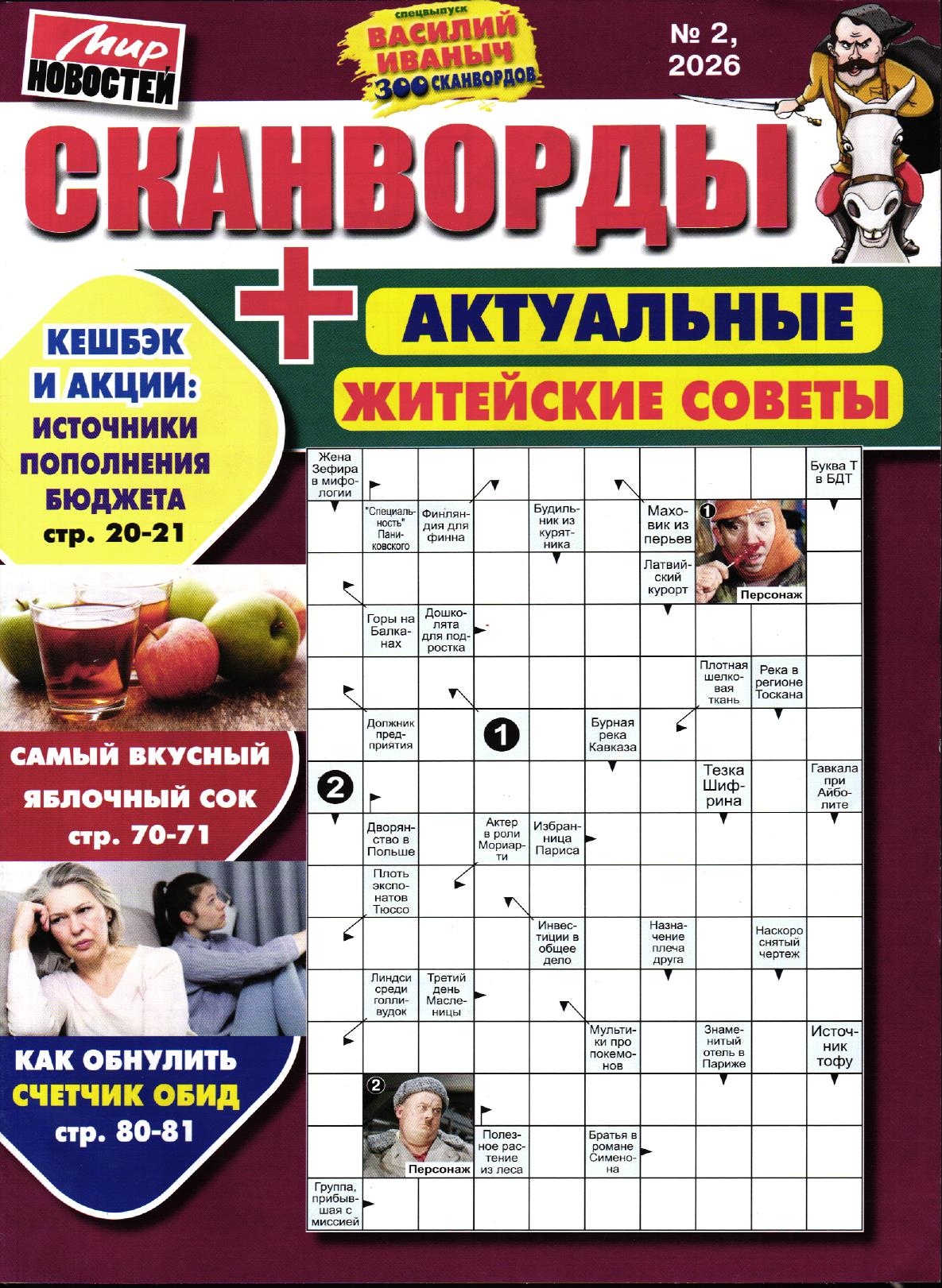 Василий Иваныч 300 сканвордов спец сканворды + Житейские Советы 02/26