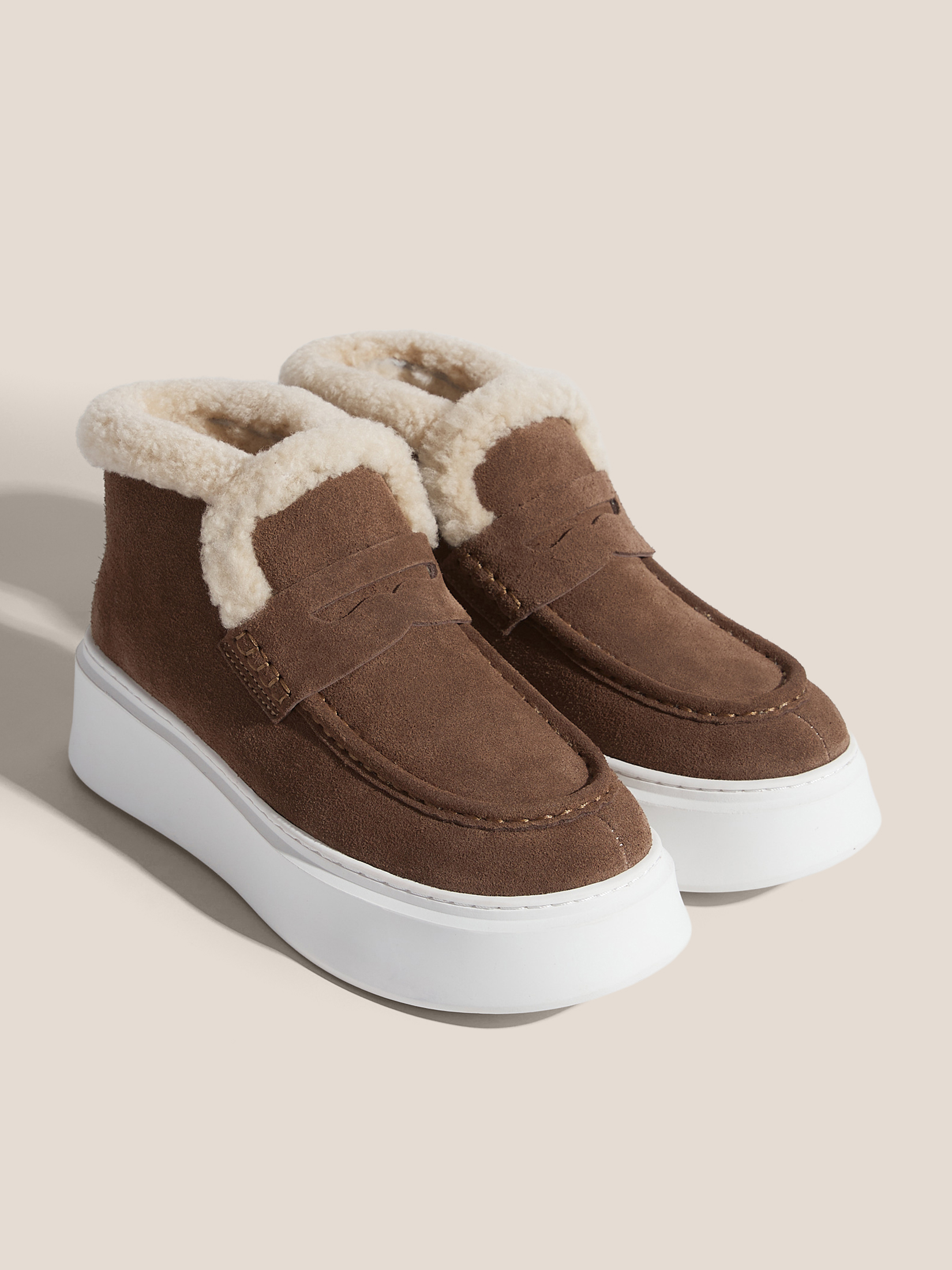 Женские высокие лоферы TENDANCE 4728796, коричневый