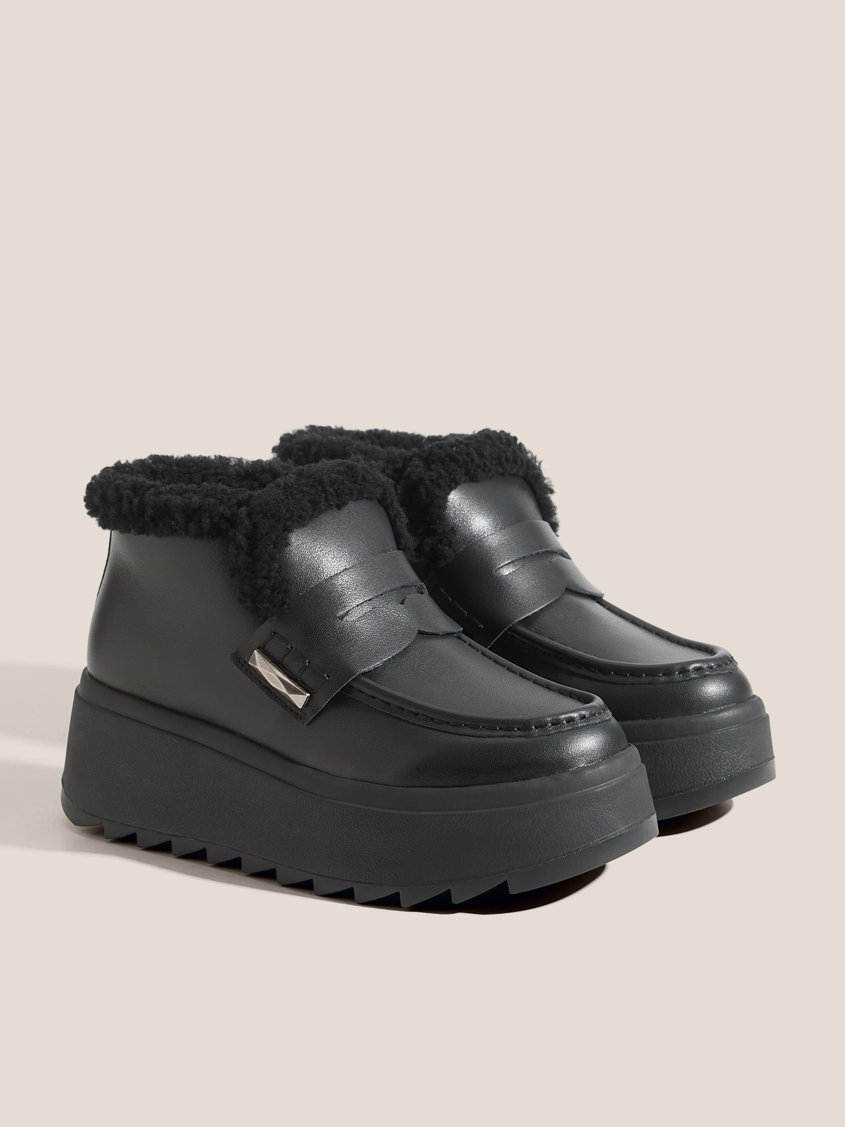 Женские высокие лоферы TENDANCE 4841362, черный
