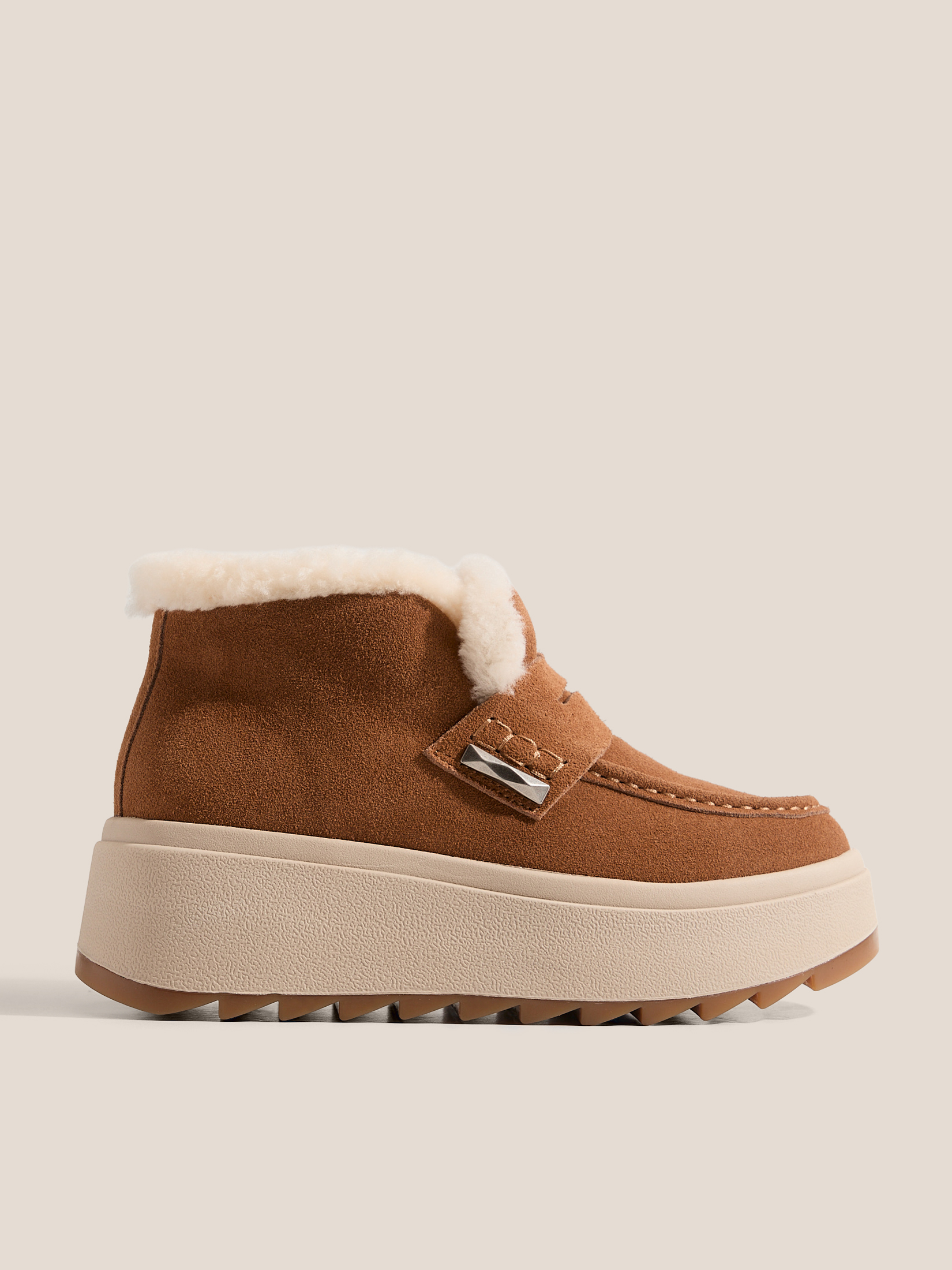 Женские высокие лоферы TENDANCE 4841376, коричневый