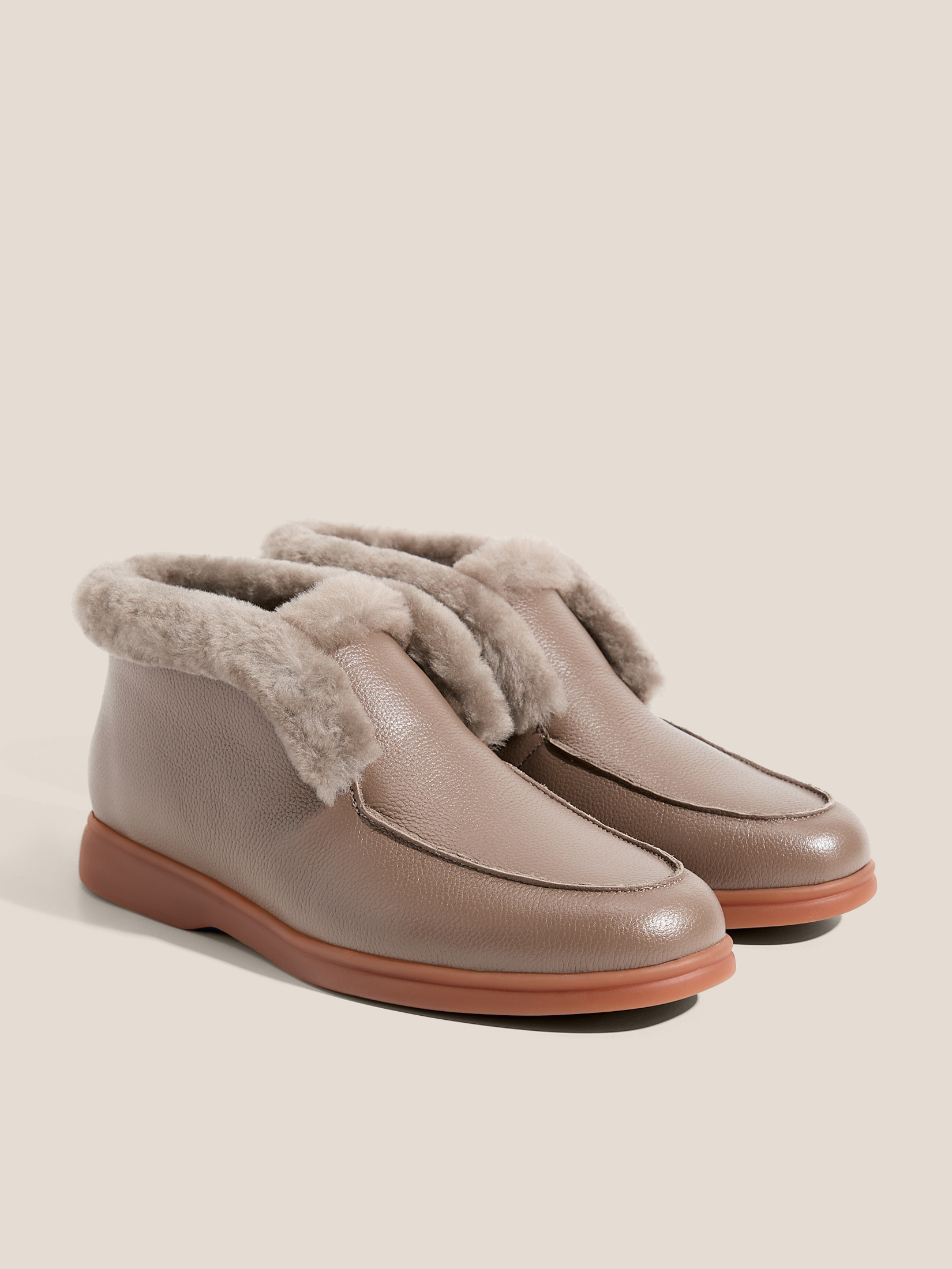 Женские высокие лоферы TENDANCE 4747891, серо-коричневый