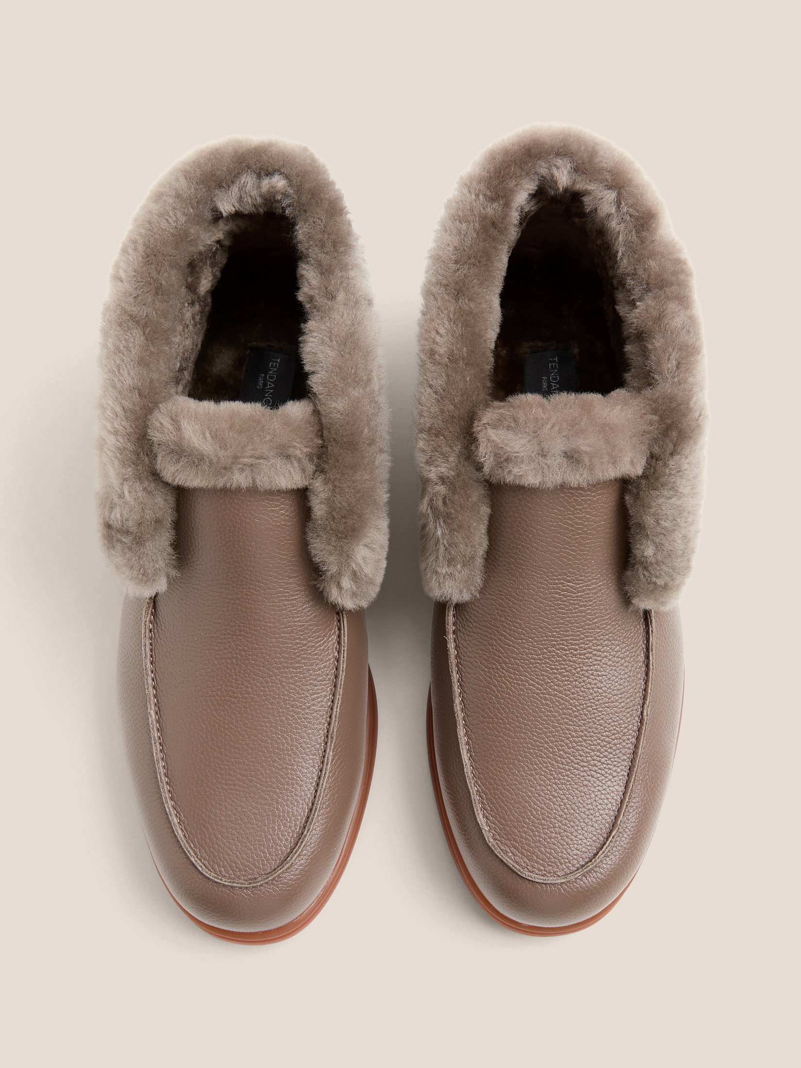 Женские высокие лоферы TENDANCE 4747891, серо-коричневый