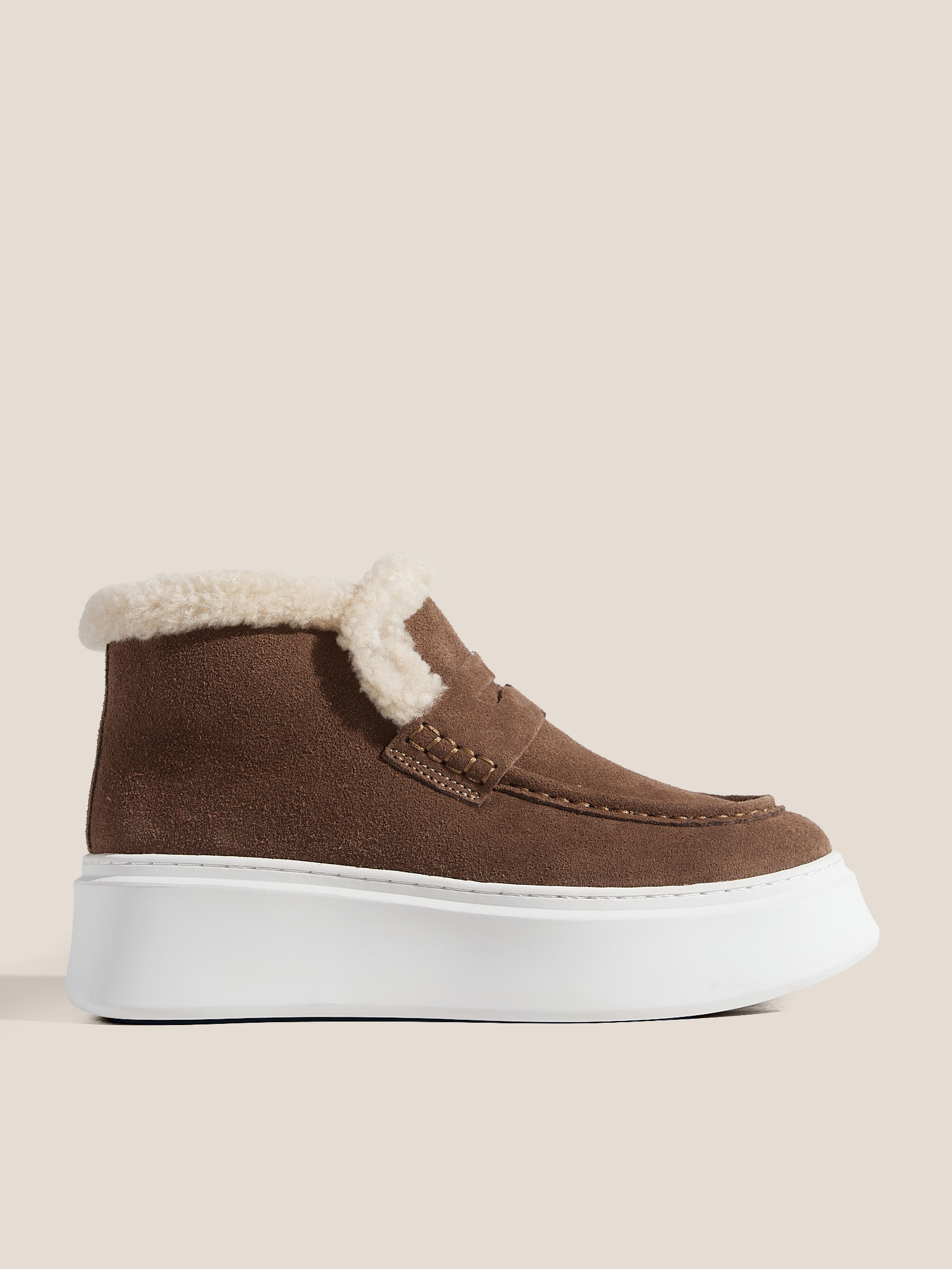 Женские высокие лоферы TENDANCE 4728796, коричневый