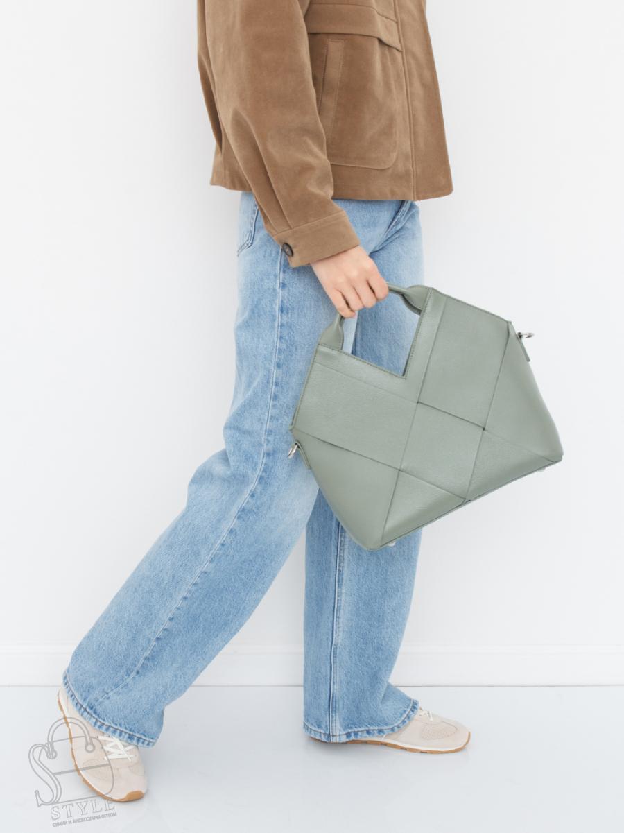 Сумка женская кожаная 6606VG l.green Vitelli Grassi