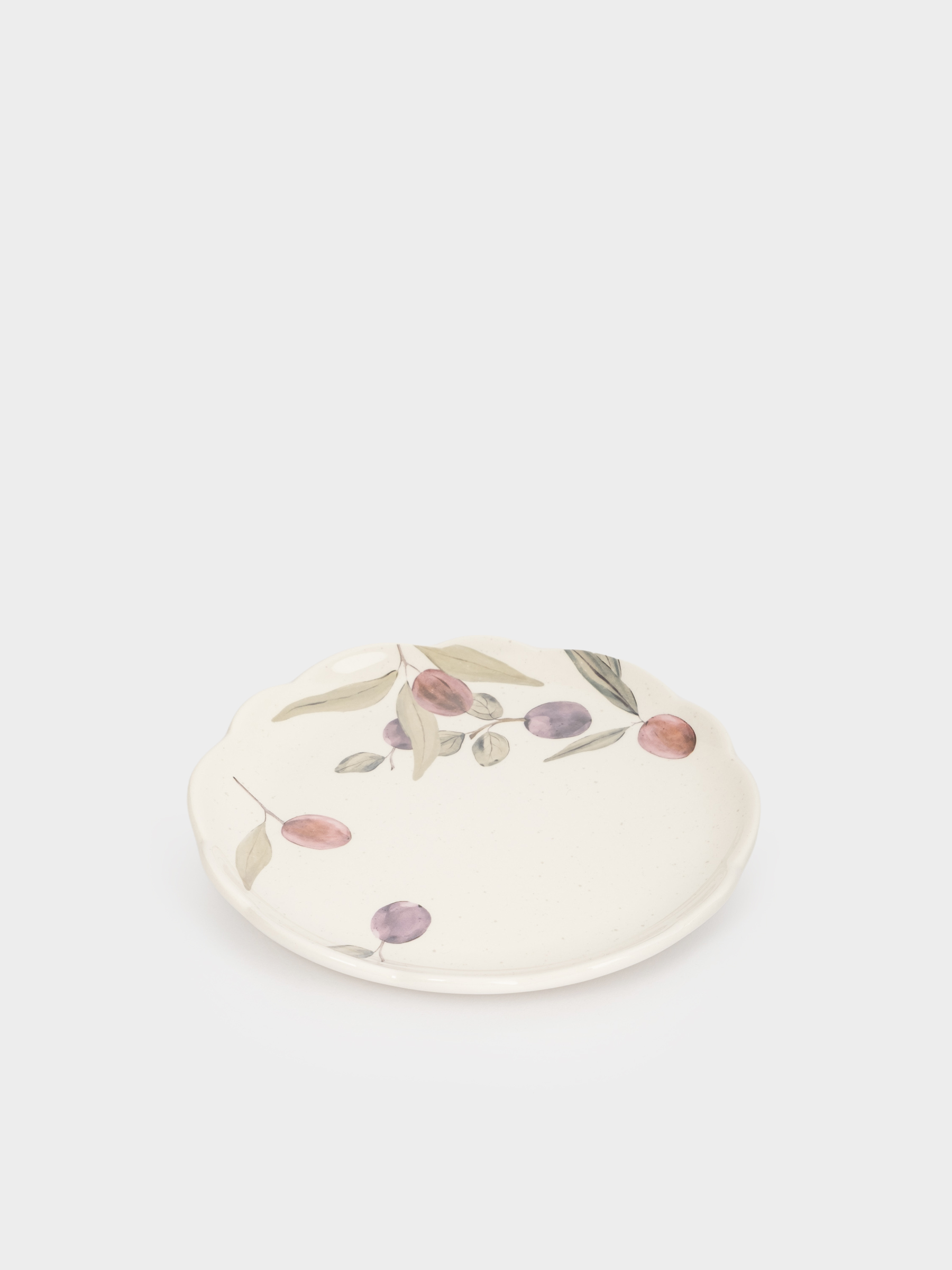 Тарелка закусочная, 20 см, керамика, белая, Сливы, Plum Orchard